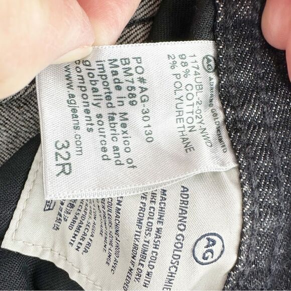 AG Adriano Goldschmied | The Graduate Jean Tailored Leg in Black Sz 32R - Picture 13 of 16